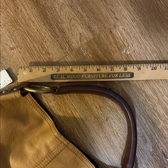 Vintage Lucky Brand Y2K Tan Leather Hobo Bag - Picture 10 of 11